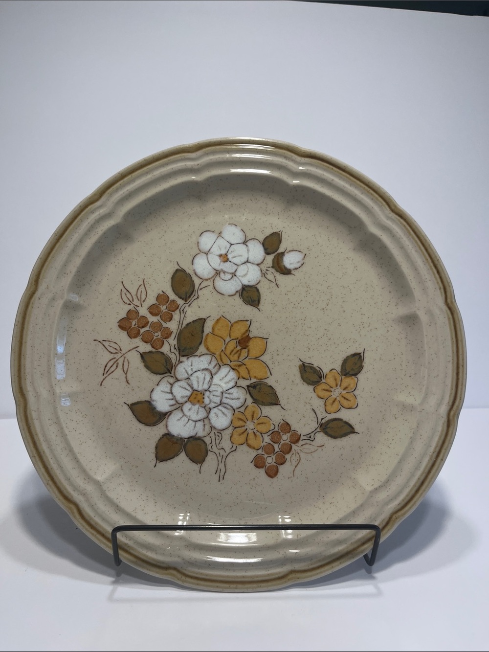 Crown Manor 1 Dinner Plate-Vintage Autumn Blossom - 10.5” Handpainted